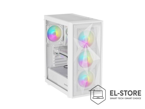 GENESIS OBUDOWA GENESIS DIAXID 605 ARGB MIDI TOWER Z OKNEM USB-C BIAŁA