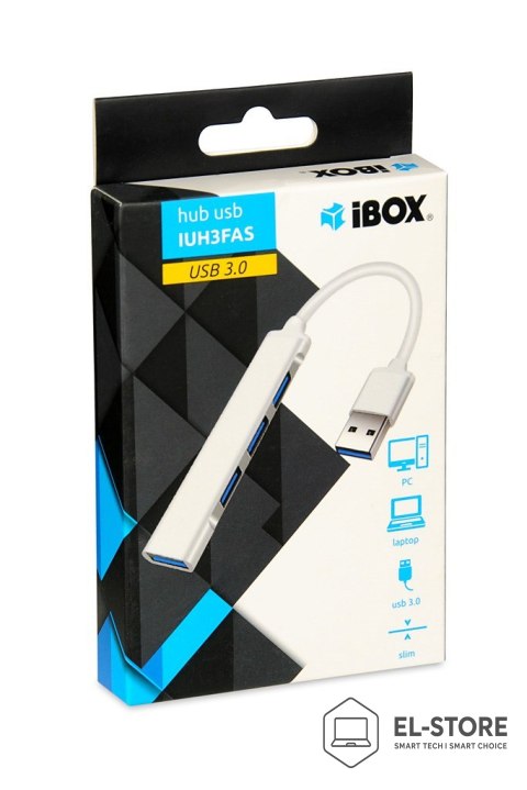 IBOX HUB I-BOX 4-PORTOWY USB3.0 + USB 2.0, SLIM