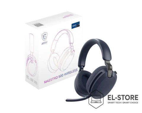 MSI MSI MAESTRO 500 Wireless Zestaw słuchawkowy Bezprzewodowy Opaska na głowę Gaming Bluetooth Niebieski