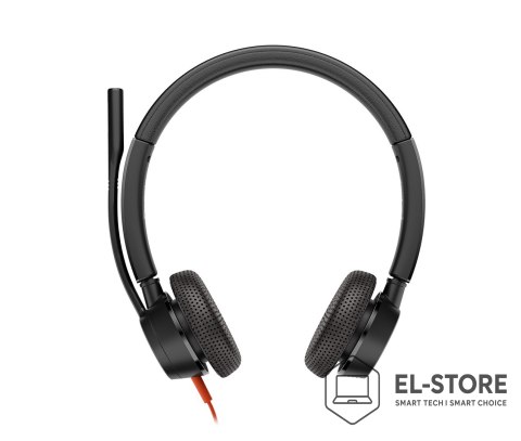 POLY HP Poly Zestaw słuchawkowy stereo Poly Blackwire 3325 USB-C z certyfikatem Microsoft Teams + wtyczka 3,5 mm + przejściówka USB-C