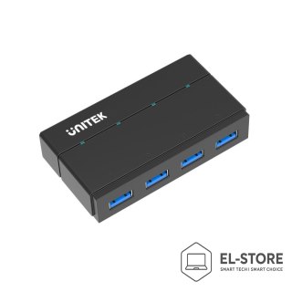 UNITEK Huby i koncentratory USB UNITEK Y-HB03001 3.2 Gen 1 5000 Mbit/s Czarny