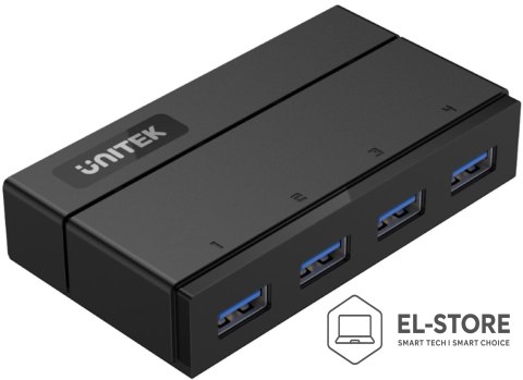 UNITEK Huby i koncentratory USB UNITEK Y-HB03001 3.2 Gen 1 5000 Mbit/s Czarny