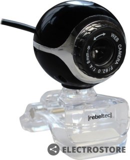Rebeltec Kamera Internetowa VISION typ sensora CMOS rozdzielczość 640x480, Focus:od 3cm do nieskończoności, 30 klatek/s, wbudowany mikrof