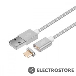 TB Kabel magnetyczny MicroUSB - USB srebrny 1 m
