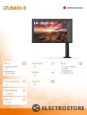 LG Electronics Monitor 27UN880-B 27 cali UHD 4K Ergo USB-C