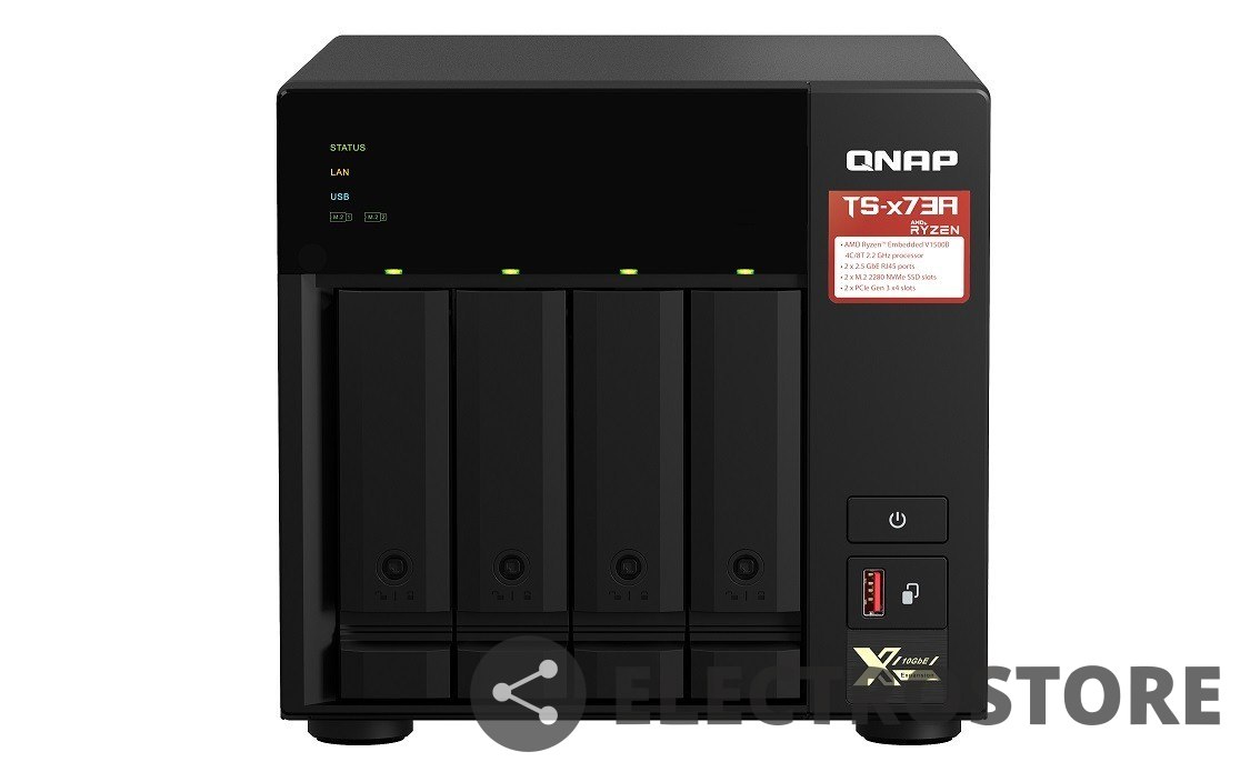 QNAP Serwer NAS TS-473A AMD Ryzen QC2.2 GHz.2.5GbE 8 GB RAM