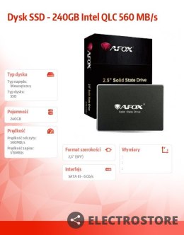 AFOX Dysk SSD - 240GB Intel QLC 520 MB/s