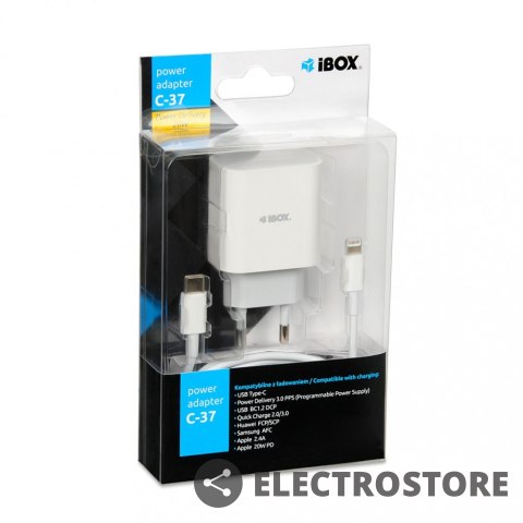 IBOX Ładowarka sieciowa IOS C-37 Lighting