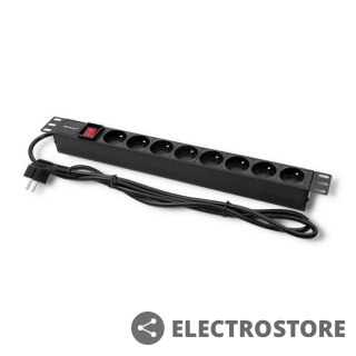 Qoltec Listwa zasilająca do szafy RACK 1U | 16A | PDU | 8xFRENCH | 2m