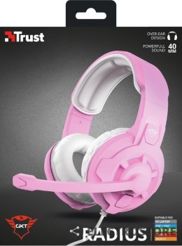 Trust Słuchawki gamingowe GXT411P RADIUS różowy