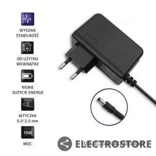 Qoltec Zasilacz wtyczkowy 15W | 5V | 3A | 5.5*2.5