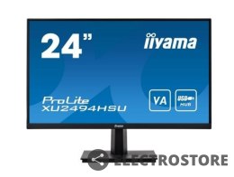 IIYAMA Monitor 24 cale XU2494HSU-B1 VA,FHD,HDMI,DP,VGA,USB,SLIM,2X2W