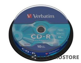 Verbatim CD-R 52x 700MB 10P CB DL Ex Prot 43437