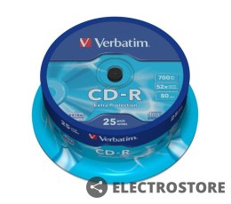 Verbatim CD-R 52x 700MB 25P CB DL Ex Prot 43432