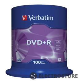 Verbatim DVD+R 16x 4.7GB 100P CB 43551