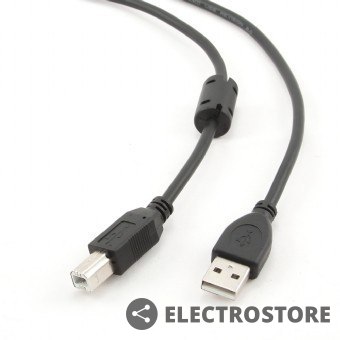 Gembird Kabel USB 2.0 typu AB AM-BM 4,5m FERRYT czarny