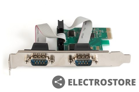 Digitus Karta rozszerzeń/Kontroler PCI Express RS232 Serial Port, 2xDB9, Chipset: ASIX99100 Digitus Karta rozszerzeń/Kontroler PCI Express RS232 Serial Port, 2xDB9, Chipset: ASIX99100