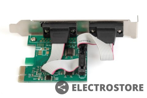 Digitus Karta rozszerzeń/Kontroler PCI Express RS232 Serial Port, 2xDB9, Chipset: ASIX99100 Digitus Karta rozszerzeń/Kontroler PCI Express RS232 Serial Port, 2xDB9, Chipset: ASIX99100
