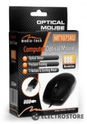 Media-Tech Mysz optyczna USB (MT1075KU) 800 dpi, 3 przyciski i rolka