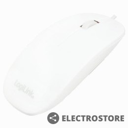 LogiLink Plaska mysz optyczna USB, biala