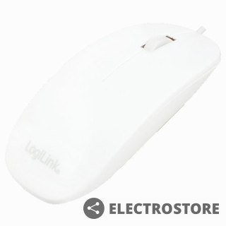 LogiLink Plaska mysz optyczna USB, biala