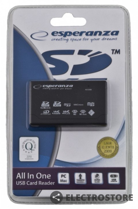 Esperanza CZYTNIK KART PAMIĘCI ALL IN ONE EA119 USB 2.0 Esperanza CZYTNIK KART PAMIĘCI ALL IN ONE EA119 USB 2.0