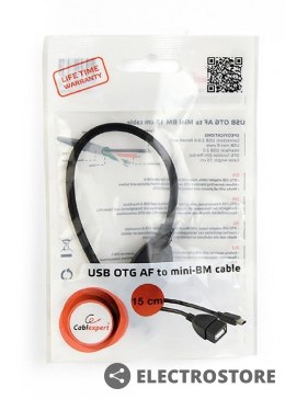 Gembird Kabel OTG USB Mini BM -> USB AF 15cm