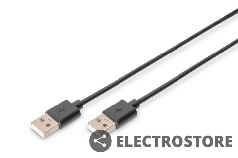 Digitus Kabel połączeniowy USB 2.0 HighSpeed Typ USB A/USB A M/M czarny 1m