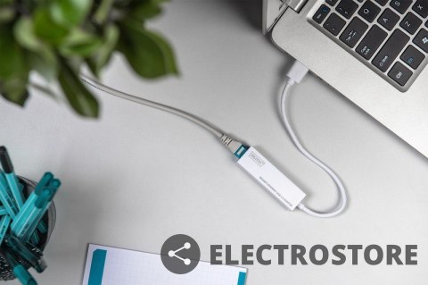 Digitus Karta sieciowa przewodowa USB 3.0 do Gigabit Ethernet 10/100/1000Mbps Digitus Karta sieciowa przewodowa USB 3.0 do Gigabit Ethernet 10/100/1000Mbps