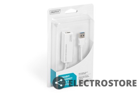 Digitus Karta sieciowa przewodowa USB 3.0 do Gigabit Ethernet 10/100/1000Mbps Digitus Karta sieciowa przewodowa USB 3.0 do Gigabit Ethernet 10/100/1000Mbps