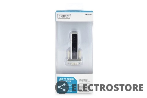 Digitus Konwerter/Adapter USB 1.1 do RS232 (DB9) z kablem Typ USB A M/Ż 80cm Digitus Konwerter/Adapter USB 1.1 do RS232 (DB9) z kablem Typ USB A M/Ż 80cm