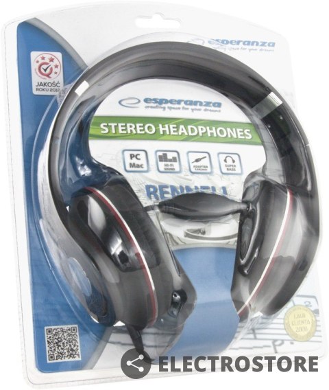 Esperanza SŁUCHAWKI AUDIO STEREO RENELL EH141K CZARNE Esperanza SŁUCHAWKI AUDIO STEREO RENELL EH141K CZARNE