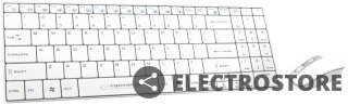 Esperanza ZESTAW BEZPRZEWODOWY KLAWIATURA SLIM + MYSZ 2,4 GHz EK122W LIBERTY BIAŁY