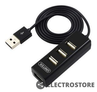 Unitek Hub 4x USB 2.0, Y-2140, Ladowanie tel., czarny