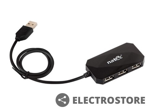 Natec Hub USB 4-porty LOCUST USB 2.0 Czarny