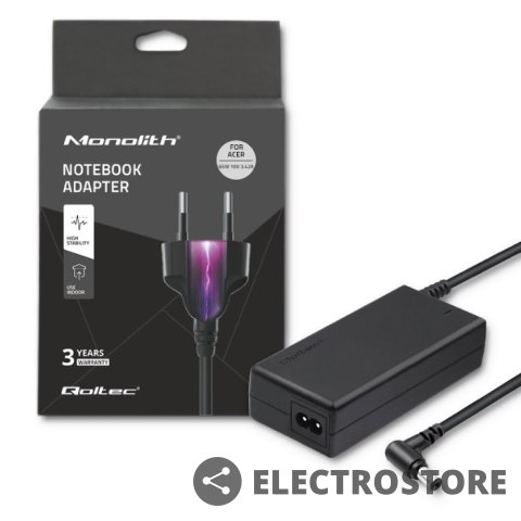 Qoltec Zasilacz dedykowany do Acer 65W | 19V | 3.42A | 5.5*2.5 Qoltec Zasilacz dedykowany do Acer 65W | 19V | 3.42A | 5.5*2.5