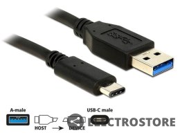 Delock Kabel USB Type-C(M)-USB 3.1 (AM) 1m black