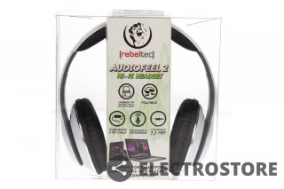 Rebeltec Stereo słuchawki z mikrofonem 4pin mini jack AUDIOFEEL2 WHITE