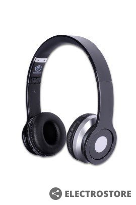 Rebeltec Stereofoniczne słuchawki z mikrofonem CRISTAL BLACK
