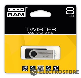GOODRAM TWISTER 8GB Black USB2.0