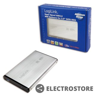 LogiLink Obudowa do HDD 2,5' SATA, USB 3.0, srebrna