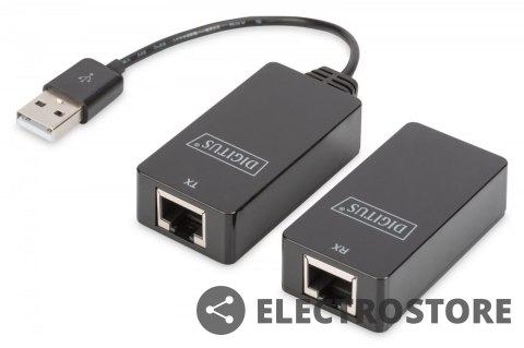 Digitus Przedłużacz/Extender USB 1.1 po skrętce Cat.5e/6 UTP/SFP do 45m, czarny, 20cm