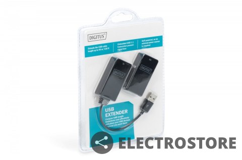 Digitus Przedłużacz/Extender USB 1.1 po skrętce Cat.5e/6 UTP/SFP do 45m, czarny, 20cm Digitus Przedłużacz/Extender USB 1.1 po skrętce Cat.5e/6 UTP/SFP do 45m, czarny, 20cm