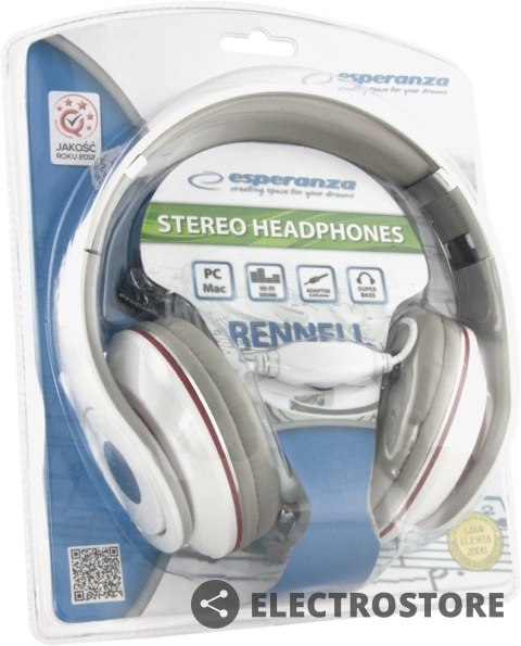 Esperanza SŁUCHAWKI AUDIO STEREO RENELL EH141W BIAŁE Esperanza SŁUCHAWKI AUDIO STEREO RENELL EH141W BIAŁE