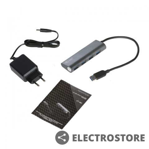 I-tec USB 3.0 Metal HUB Charging - 4 porty z zasilaczem/ładowaniem I-tec USB 3.0 Metal HUB Charging - 4 porty z zasilaczem/ładowaniem