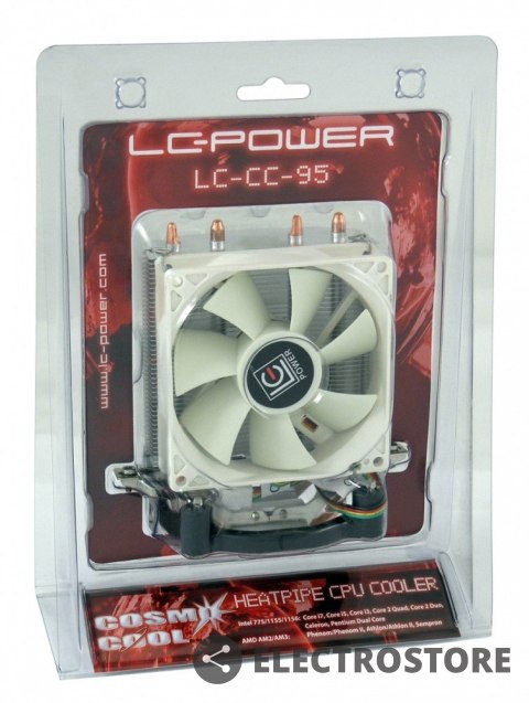 LC-POWER WENTYLATOR CPU LC-CC-95 INTEL SOC. 775 1155 1159 AMD AM2AM3 4PIN PWM LC-POWER WENTYLATOR CPU LC-CC-95 INTEL SOC. 775 1155 1159 AMD AM2AM3 4PIN PWM