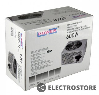 LC-POWER ZASILACZ 600W LC600H-12 V2.31 120mm 4x SATA 2x PATA 2x PCIe Active PFC