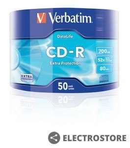 Verbatim CD-R 52x 700MB 50P SP Extra Protection Wrap 43787 Verbatim CD-R 52x 700MB 50P SP Extra Protection Wrap 43787