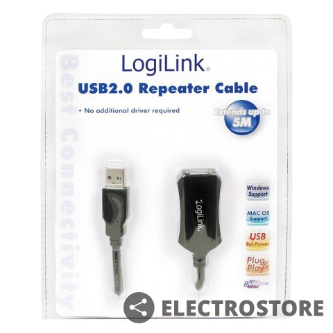 LogiLink Kabel przedlużacz USB2.0, 5m LogiLink Kabel przedlużacz USB2.0, 5m
