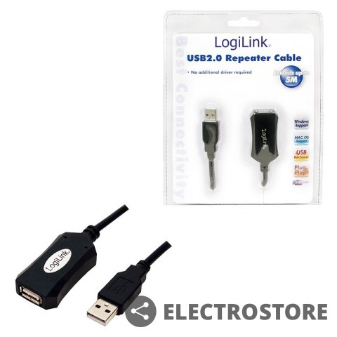LogiLink Kabel przedlużacz USB2.0, 5m LogiLink Kabel przedlużacz USB2.0, 5m